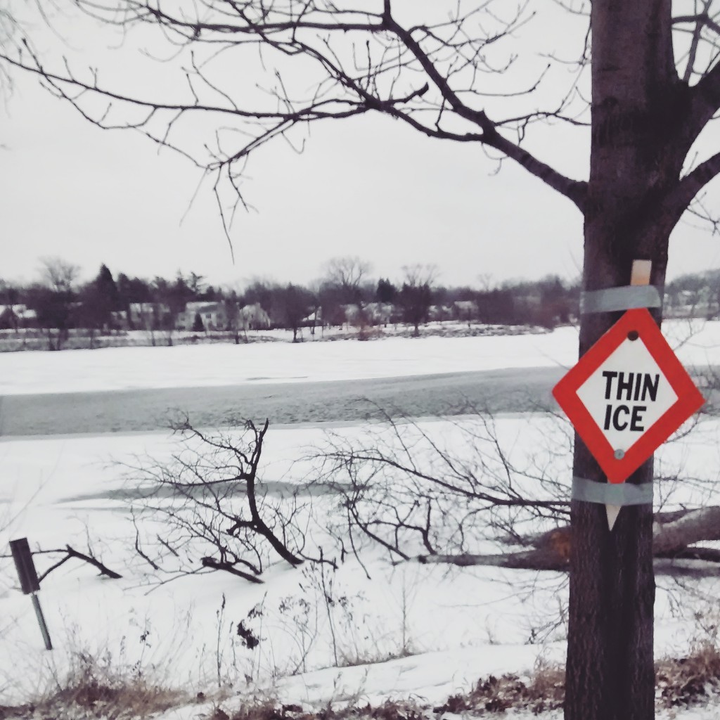 Lago congelado em Minneapolis