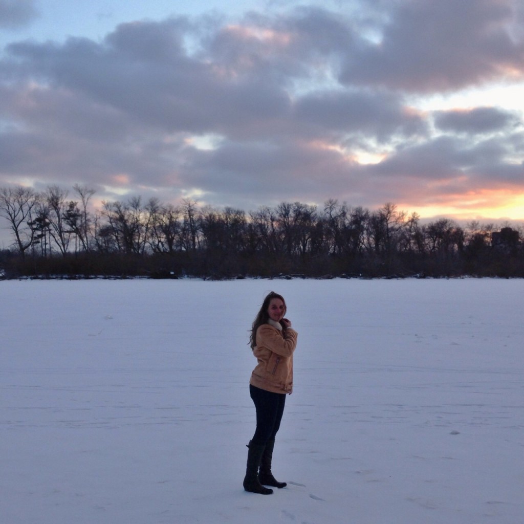 Lago congelado em Minnesota