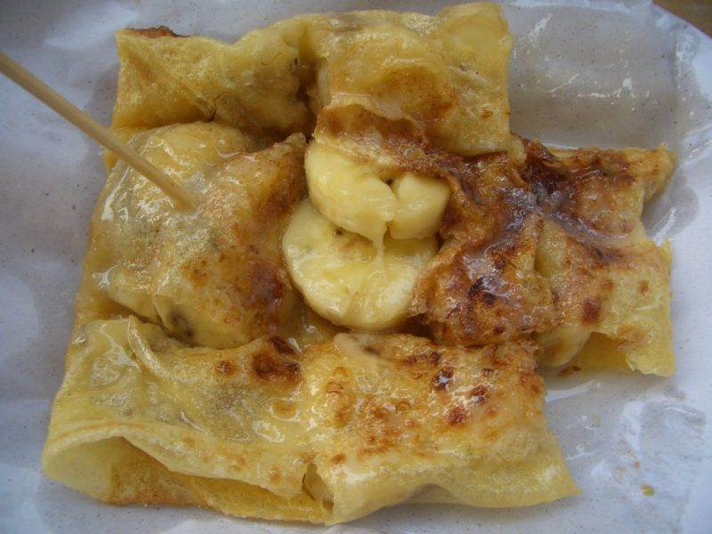 Roti de banana, a panqueca da Tailândia.