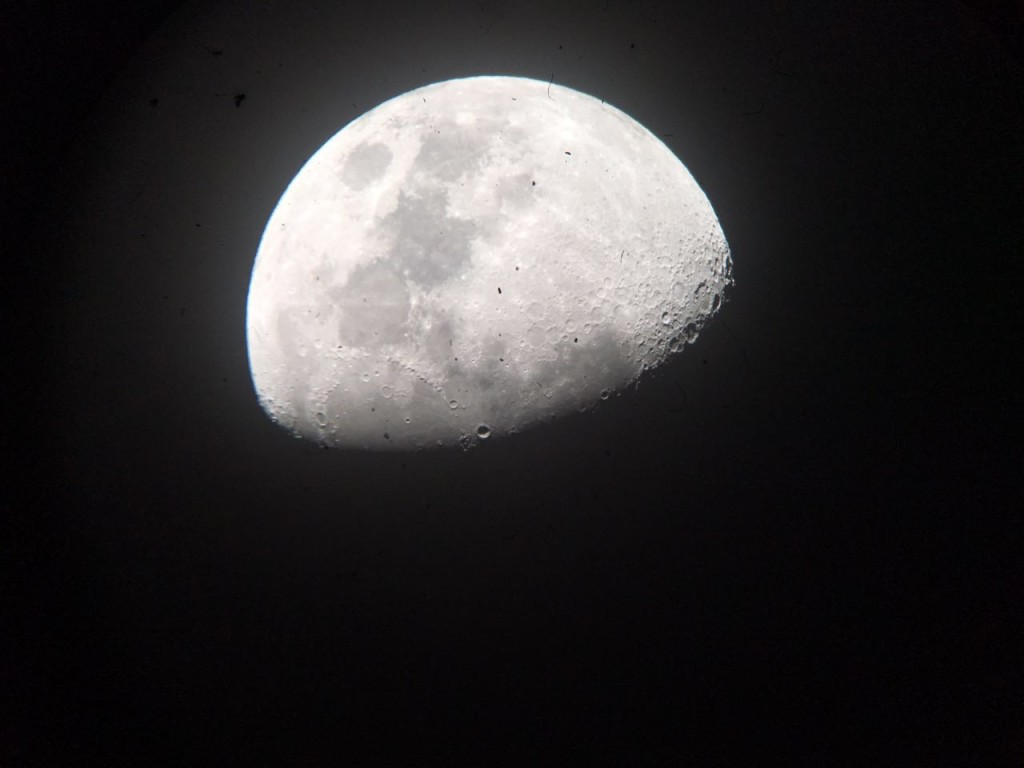 Foto tirada do telescópio durante o tour astronômico.