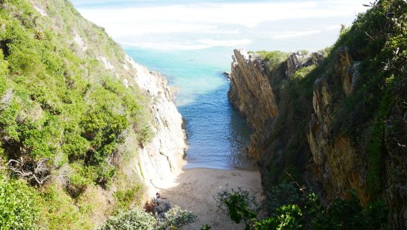 Praia em Nature's Valley, na Garden Route, África do Sul.