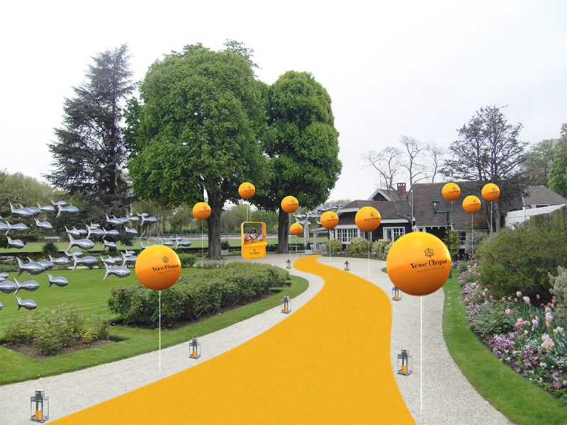 Caminho de chegada na vinícola Veuve Cliquot, perto de Paris, na França.