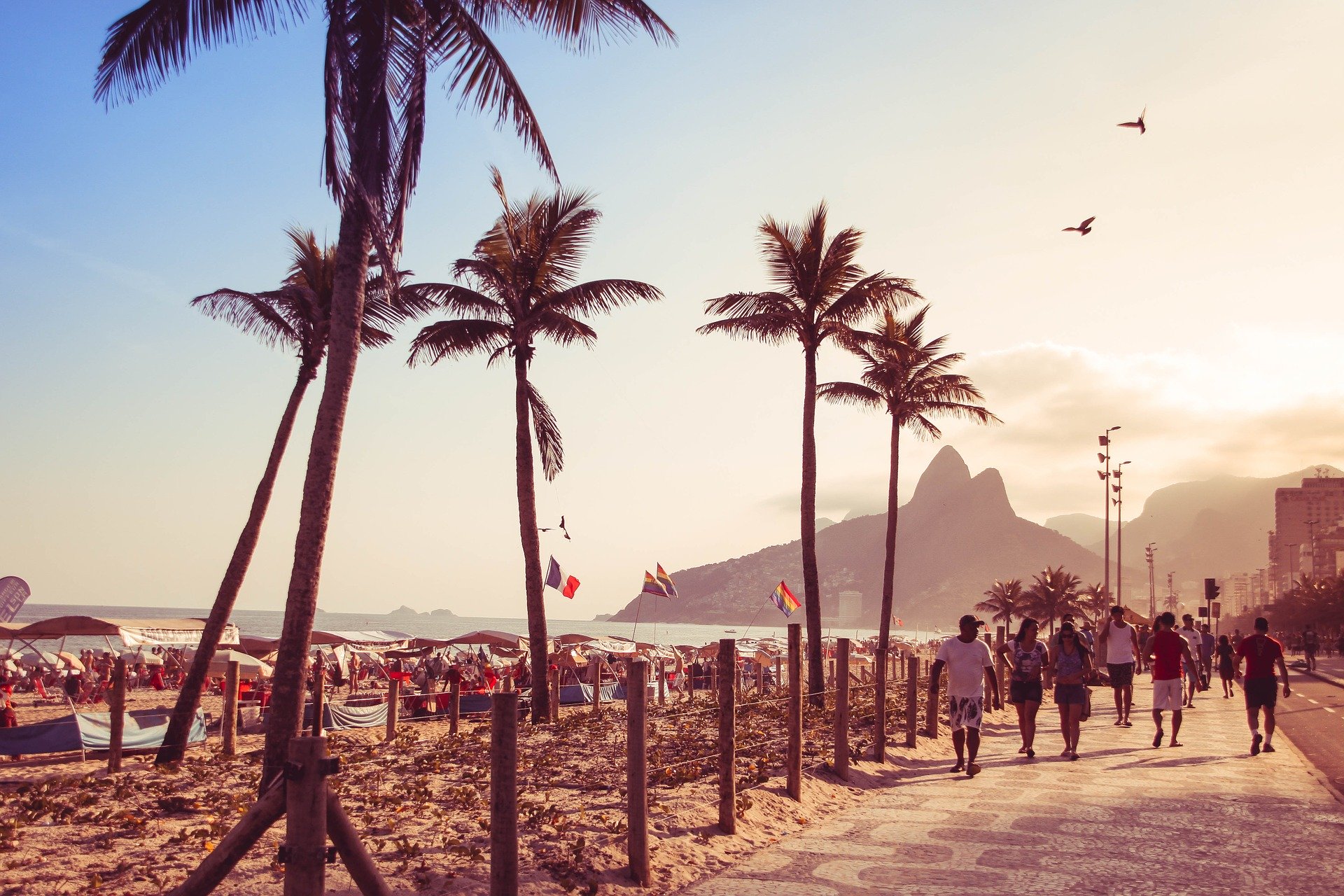 Orla de Copacabana no Rio de Janeiro