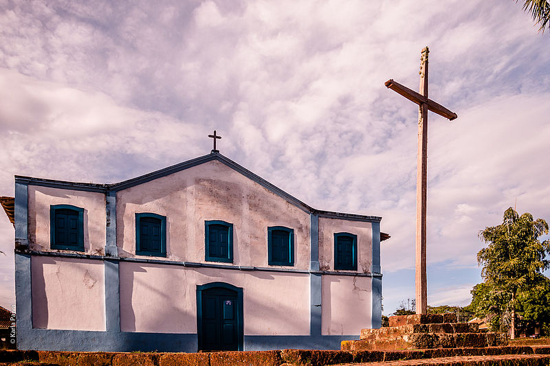 Praça da Igreja de Santana na Chapada dos Guimarães em MT