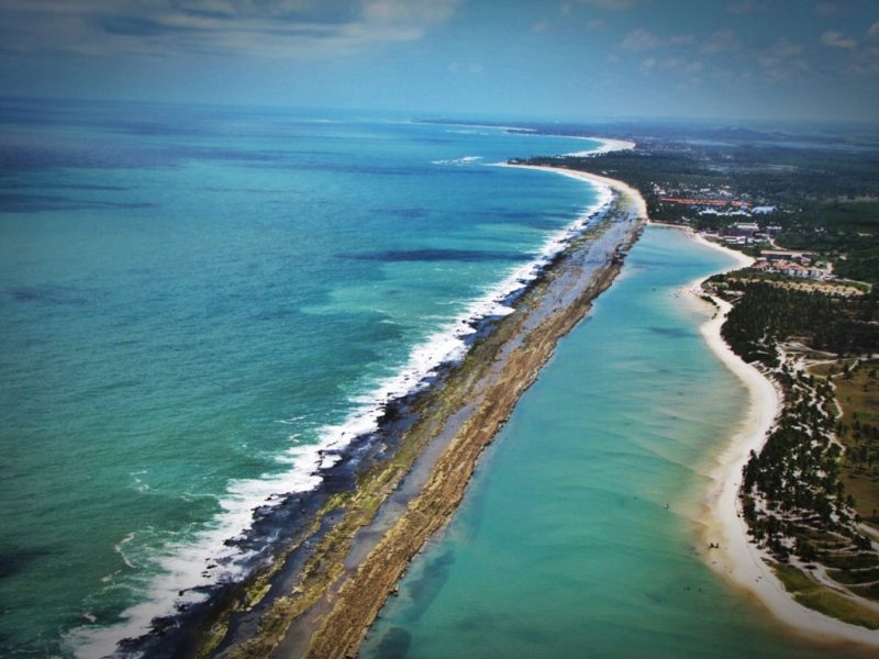Praia Muro Alto, vista de cima, em Porto de Galinhas, Pernambuco.