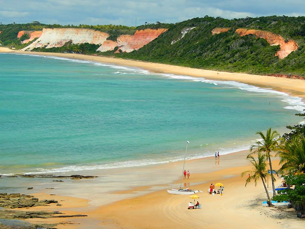 Vista aérea da Praia do Pitinga